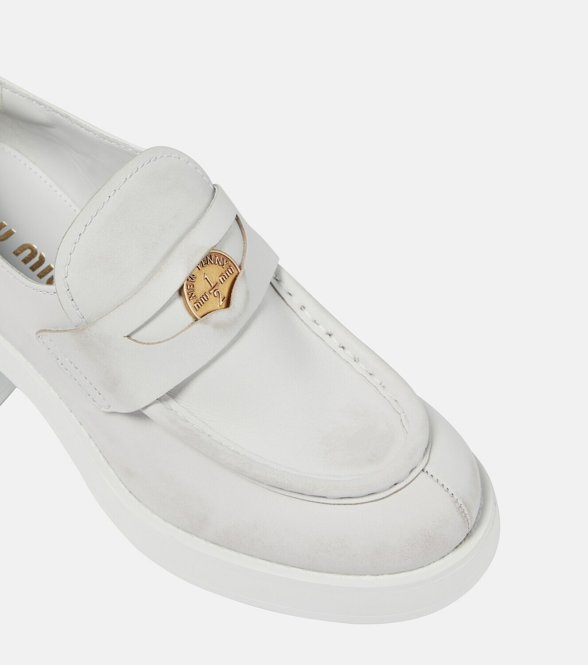 Miu Miu Leather loafer pumps Miu Miu