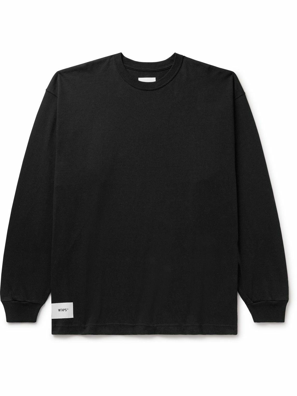 WTAPS - Logo-Appliquéd Embroidered Cotton-Jersey T-Shirt - Black WTAPS