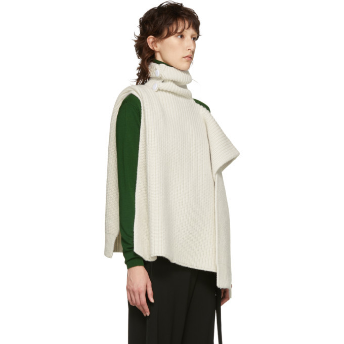 Raf Simons White Single Panel Turtleneck Raf Simons