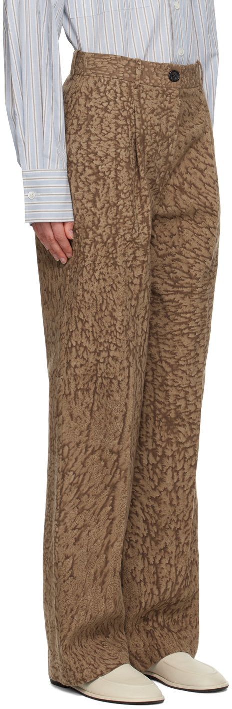 UMBER POSTPAST Brown Creased Trousers