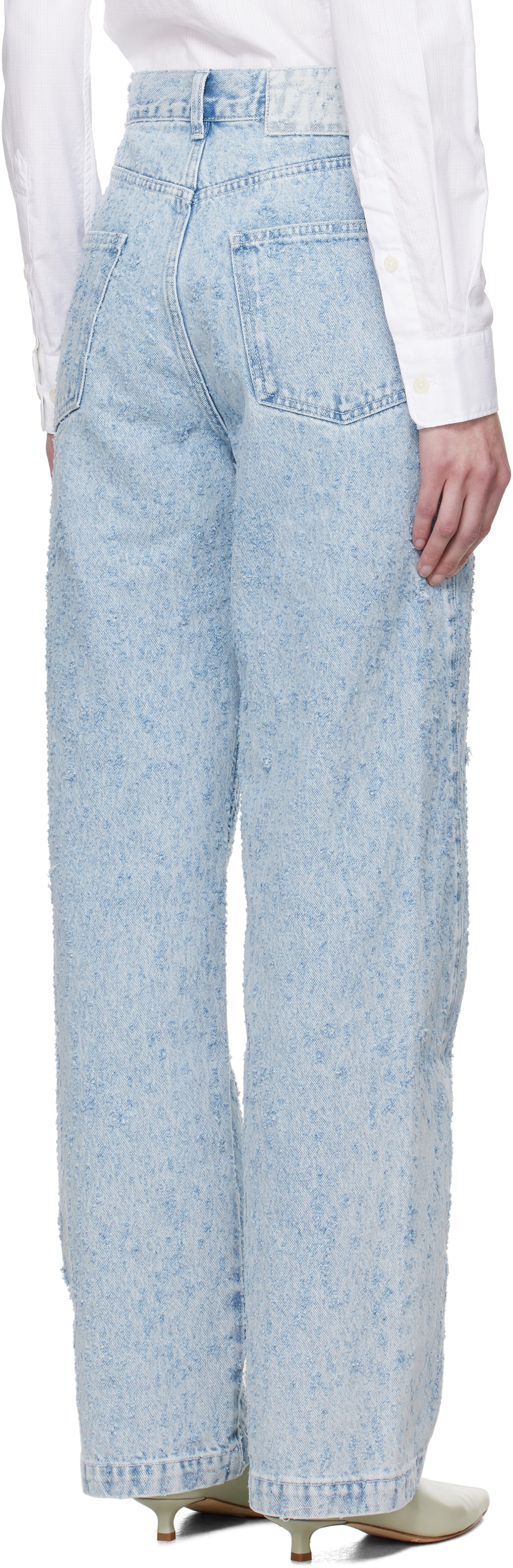 mfpen Blue Twisted Seam Jeans
