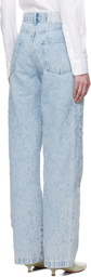 mfpen Blue Twisted Seam Jeans