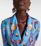 Dolce&Gabbana Capri printed silk beach cover-up