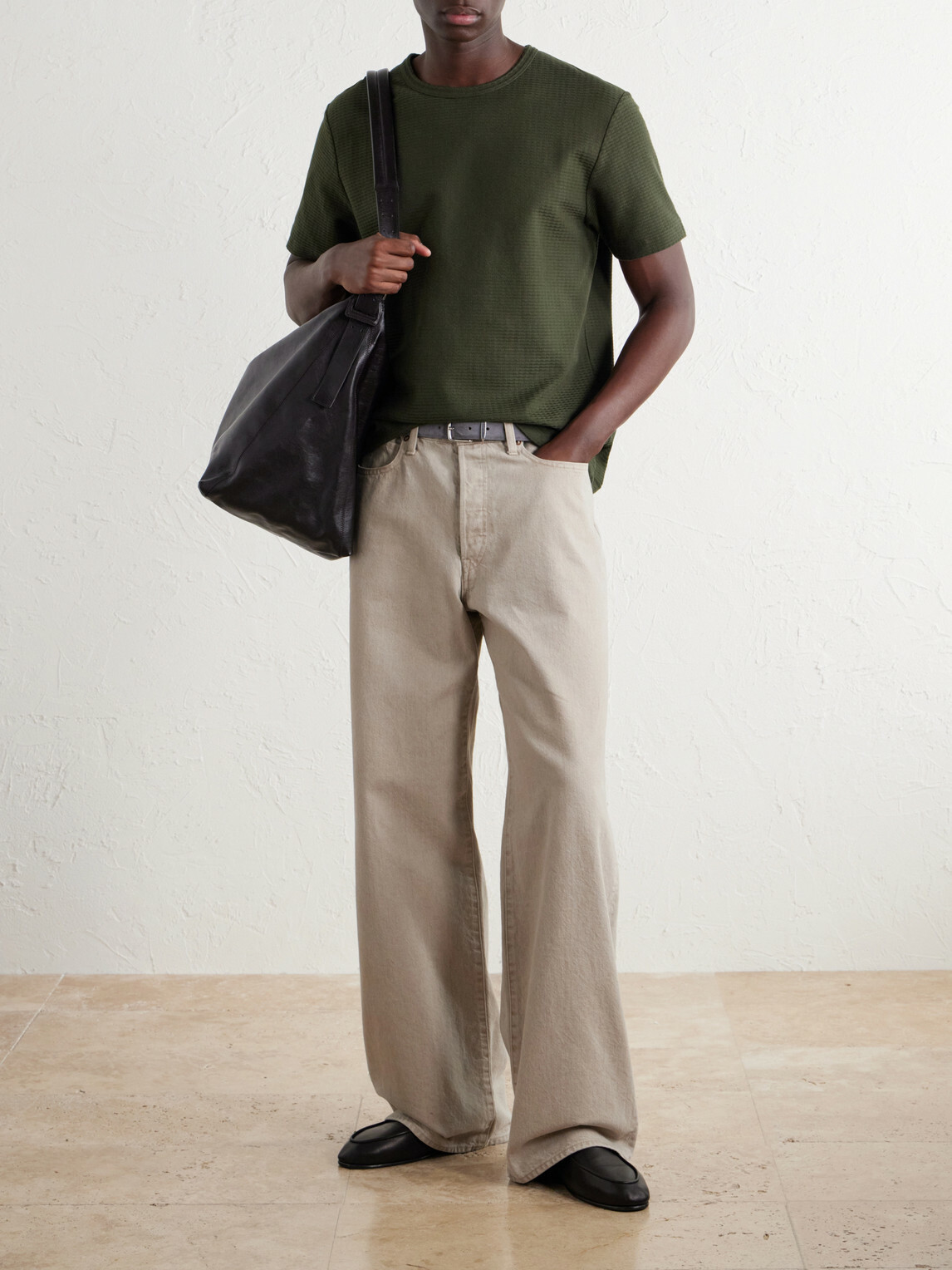 FRAME - Cotton-Jacquard T-Shirt - Green