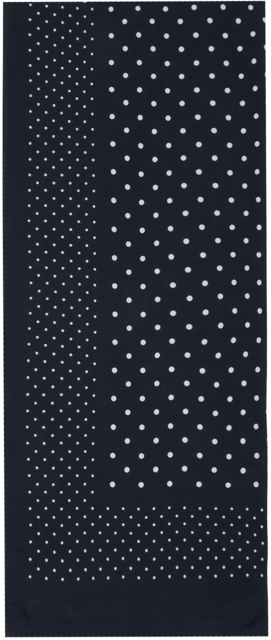 RRL Navy Polka Dot Scarf