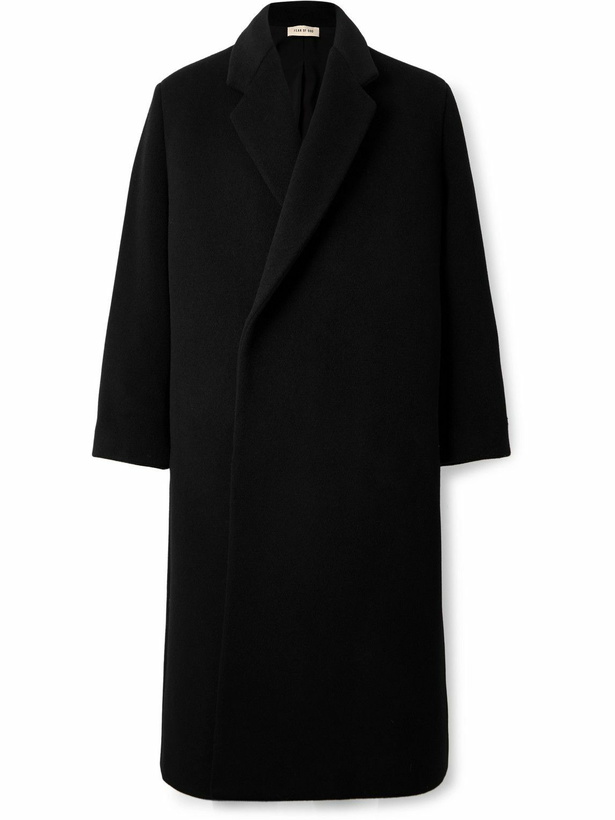 Photo: Fear of God - Oversized Double-Breasted Belted Melton Wool Overcoat - Black