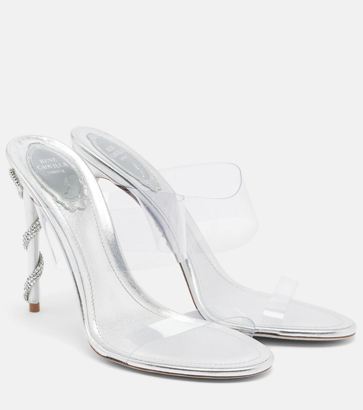 Rene Caovilla Celebrity crystal-embellished PVC sandals