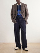 Aimé Leon Dore - Logo-Intarsia Striped Cotton Polo Shirt - Blue