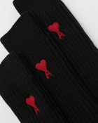 Ami Paris Three Pack Ami De Coeur Socks Black - Mens - Socks