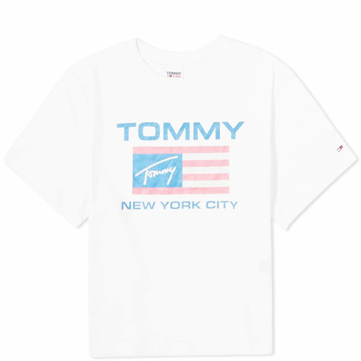 Photo: Tommy Jeans Women's Modern Prep Flag Logo T-Shirt in White