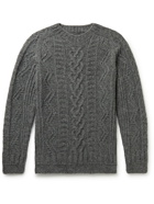 Howlin' - Super Cult Slim-Fit Cable-Knit Virgin Wool Sweater - Gray