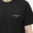 Comme Des Garçons Homme Men's Chest Logo T-Shirt in Black