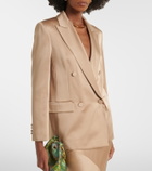 Max Mara Arca double-breasted satin blazer