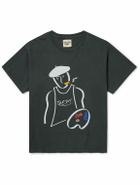 Gallery Dept. - Glittered Logo-Print Cotton-Jersey T-Shirt - Black
