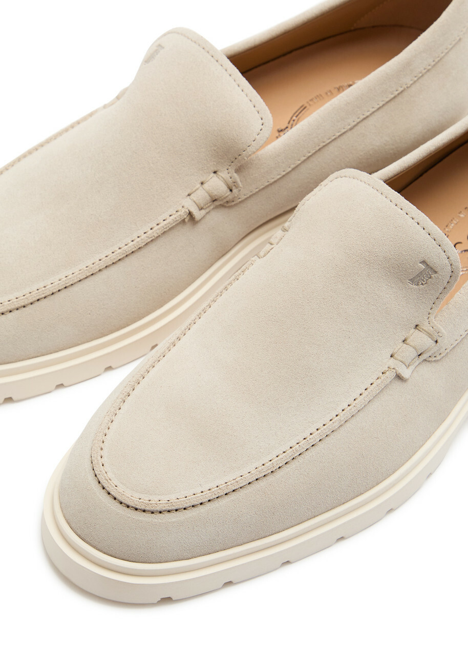 Tods Estivo Suede Loafers Grey