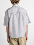 Studio Nicholson - Sanko Striped Cotton-Poplin Shirt - Gray