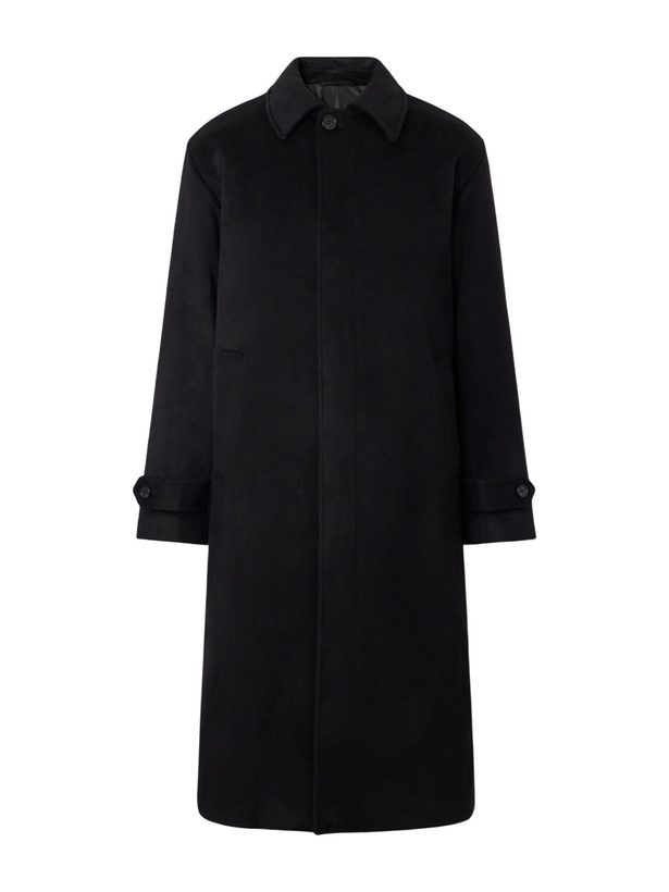 Photo: NN07 - Gibson 80040 Brushed Woven Wool-Blend Coat - Black