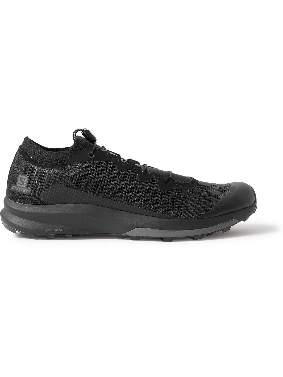Photo: SALOMON - S/LAB ULTRA 3 Rubber-Trimmed Coated-Mesh Running Sneakers - Black