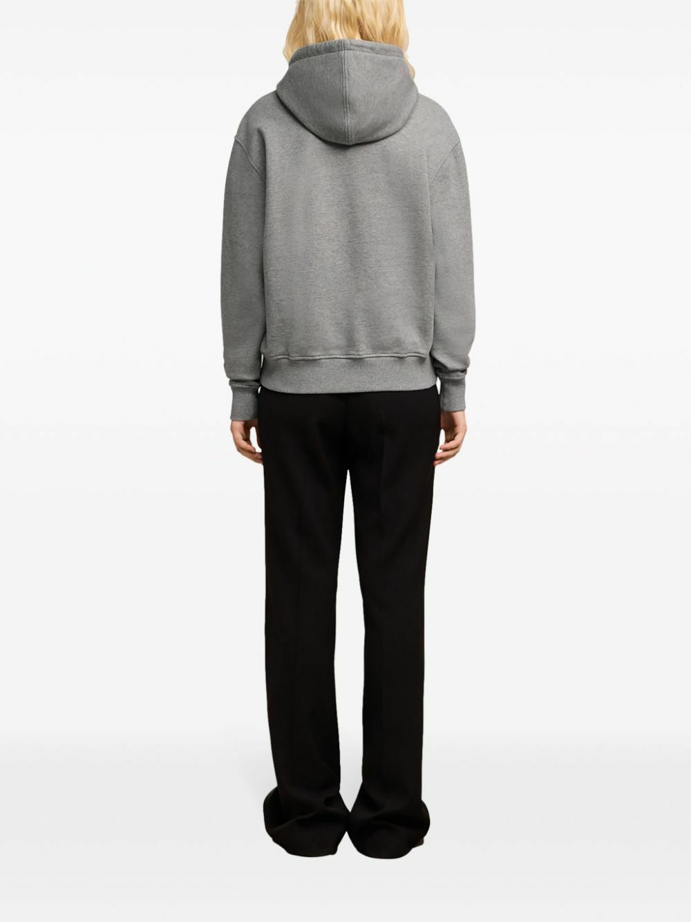 AMI Paris Grey Ami De Coeur Hoodie