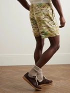 John Elliott - Practice Wide-Leg Camouflage-Print Mesh Drawstring Shorts - Green