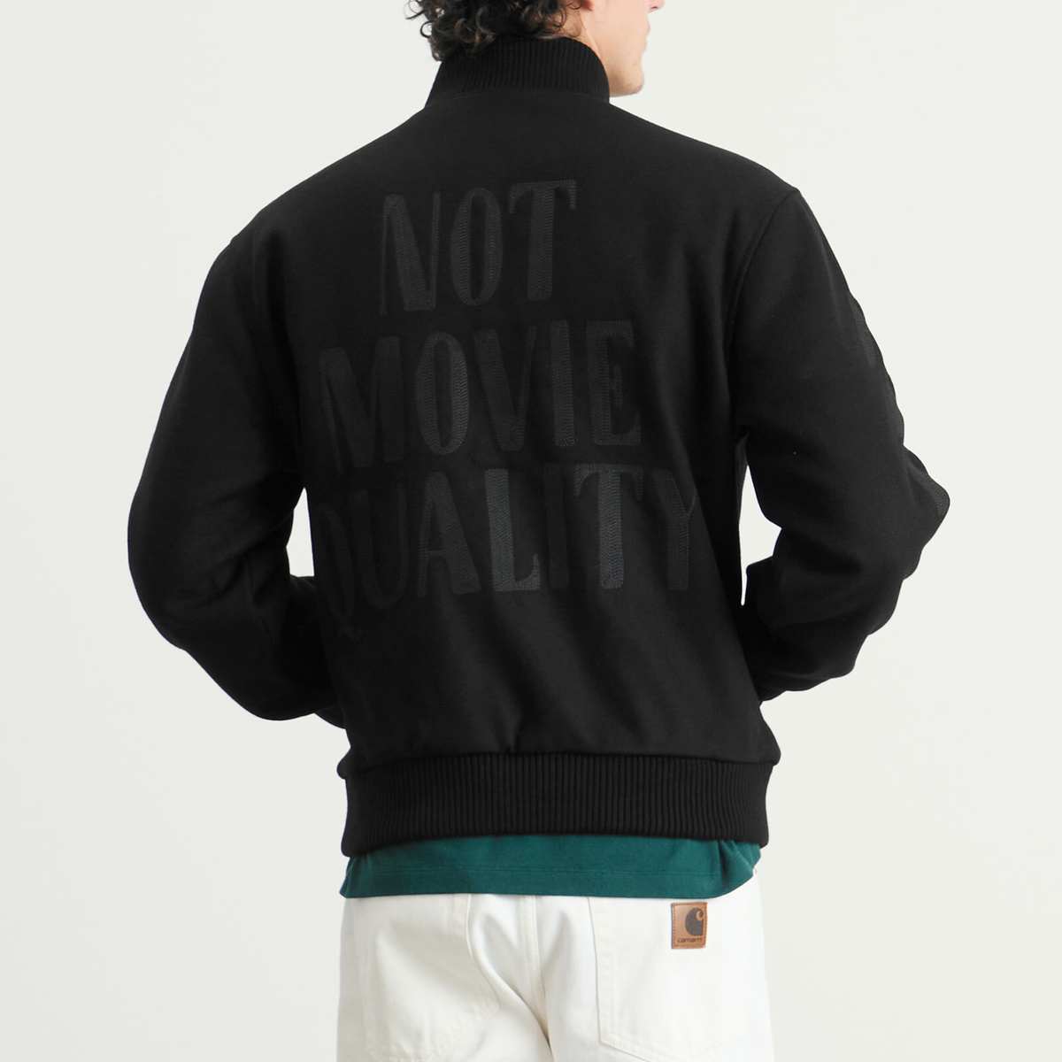 By Parra Men's Not Movie Quality Varsity Jacket in Black