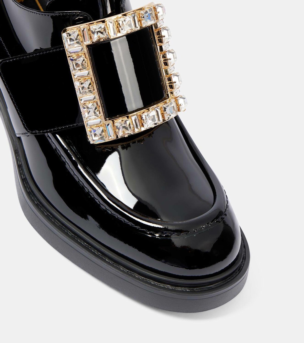 Roger Vivier Viv' Rangers 60 patent leather loafer pumps