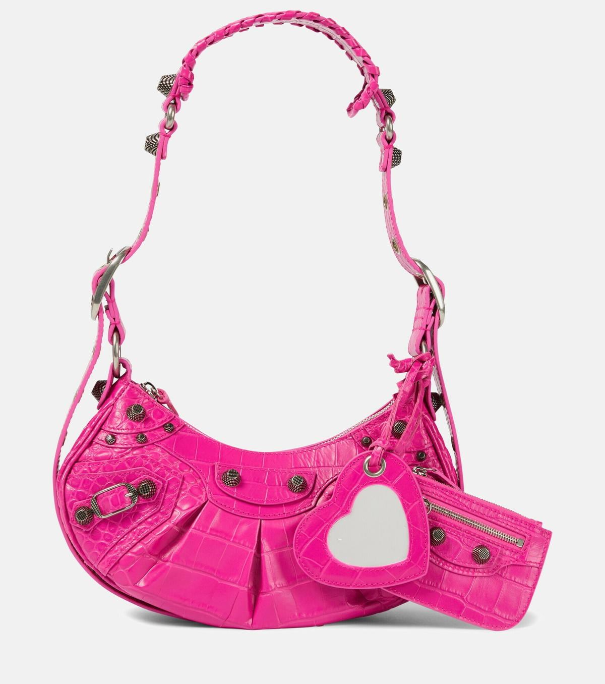 【関税&送料込】Balenciaga Fuchsia Leather Small Le Cagole S Balenciaga Fuchsia Leather Le Cagole Xs Shoulder Bag