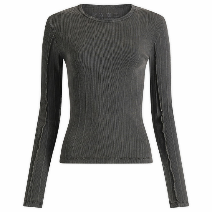 Photo: mfpen Women's Long Sleeve Rib T-Shirt in Washed Graphite