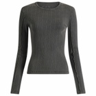 mfpen Women's Long Sleeve Rib T-Shirt in Washed Graphite