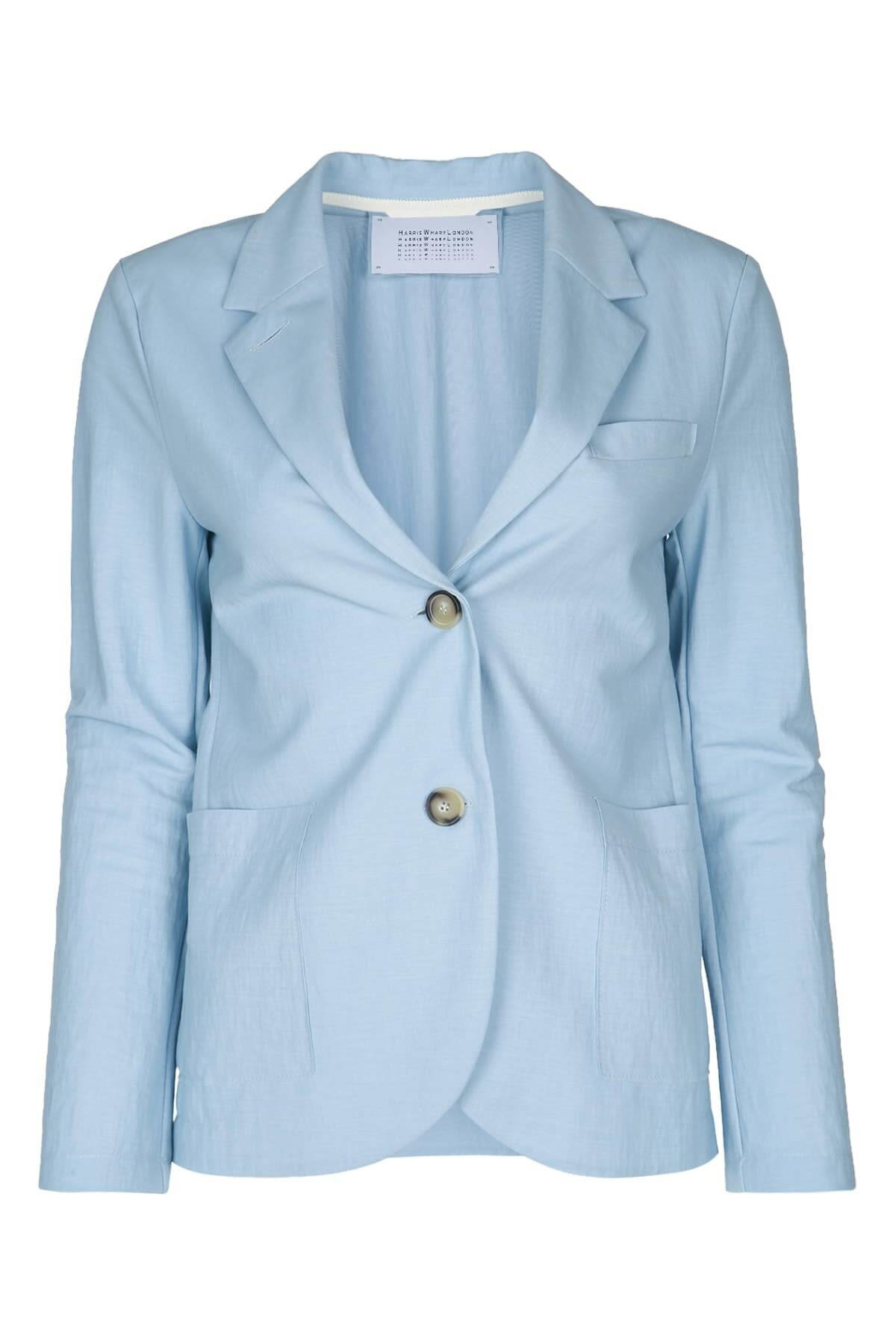 ジャケット HARRIS WHARF LONDON Women Stand Up Collar Blazer Rayon Harris Wharf London Women Stand Up Collar Blazer Rayon