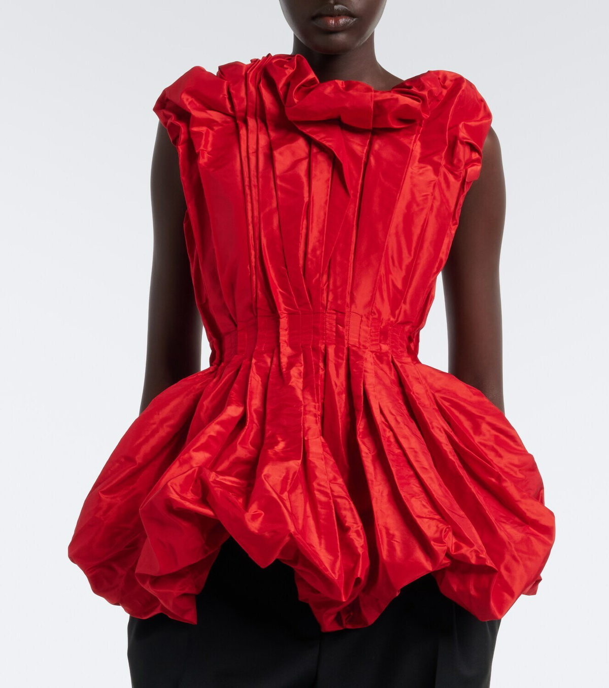 Tove Marina peplum silk taffeta top