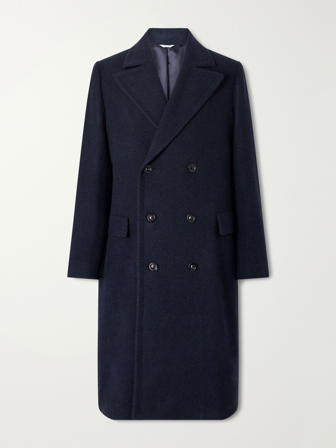 Boglioli - Double-Breasted Virgin Wool and Cashmere-Blend Twill Coat - Blue