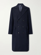 Boglioli - Double-Breasted Virgin Wool and Cashmere-Blend Twill Coat - Blue