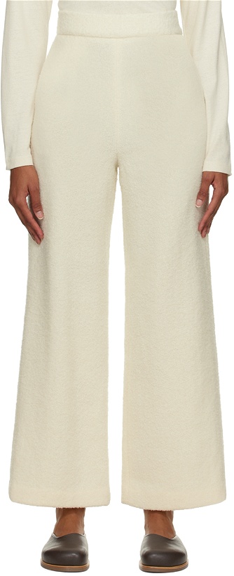 Photo: Missing You Already Off-White Wide-Leg Lounge Pants