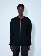Rick Owens Ribbed Knit Zip Hoodie