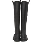 GANNI Black Recycled Rubber Country Boots