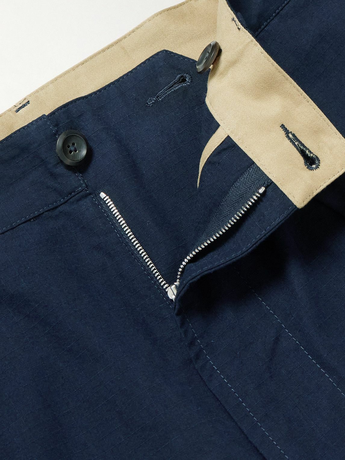 Drake's - HIM Games Tapered Cotton-Ripstop Trousers - Blue
