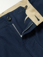 Drake's - HIM Games Tapered Cotton-Ripstop Trousers - Blue