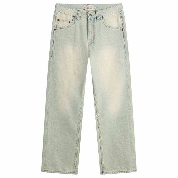 Photo: Dime Women's Relaxed Denim Pants in Bleached Sky