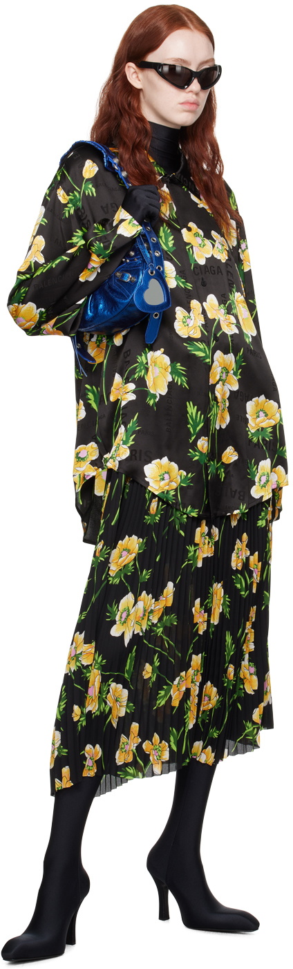 AURORA BLACK FLORAL SHIRT