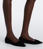 Manolo Blahnik Maysale suede ballet flats
