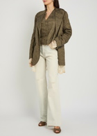Our Legacy Drip Layered Linen and Silk-blend Blazer Brown