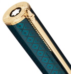 Montblanc - #4810 Moctezuma I Gold-Tone and Resin Fountain Pen - Blue