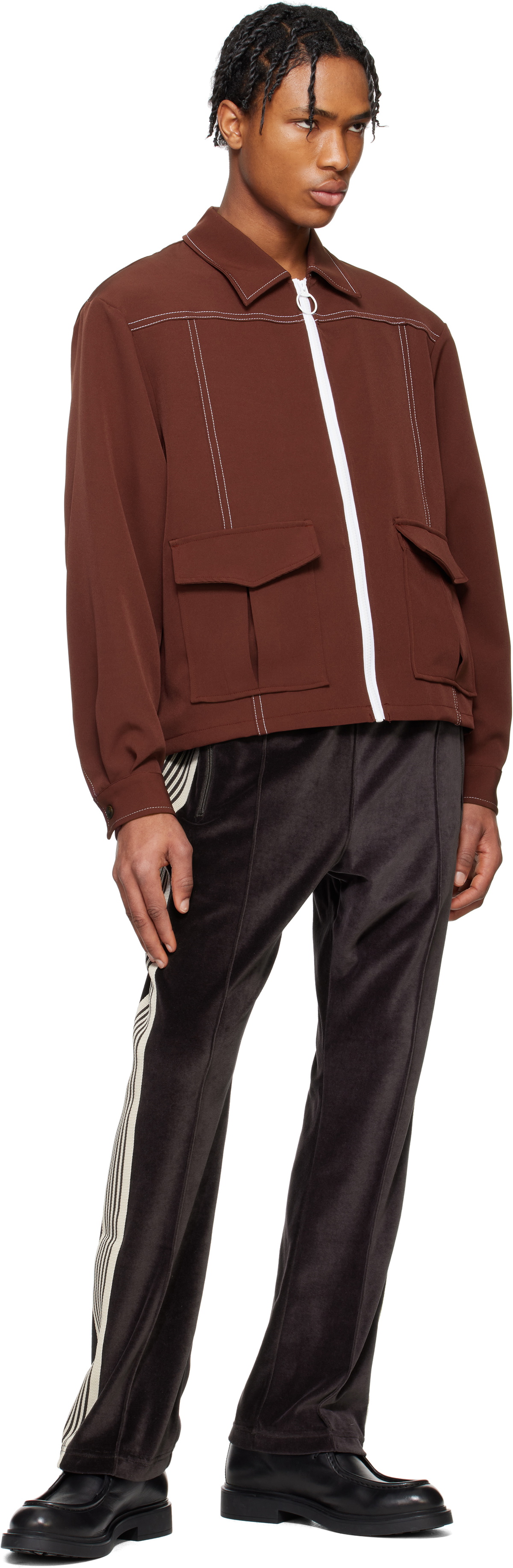 NEEDLES Brown Stitched Sport Jacket Needles