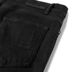 AMIRI - Skinny-Fit Sequin-Embellished Distressed Stretch-Denim Jeans - Black