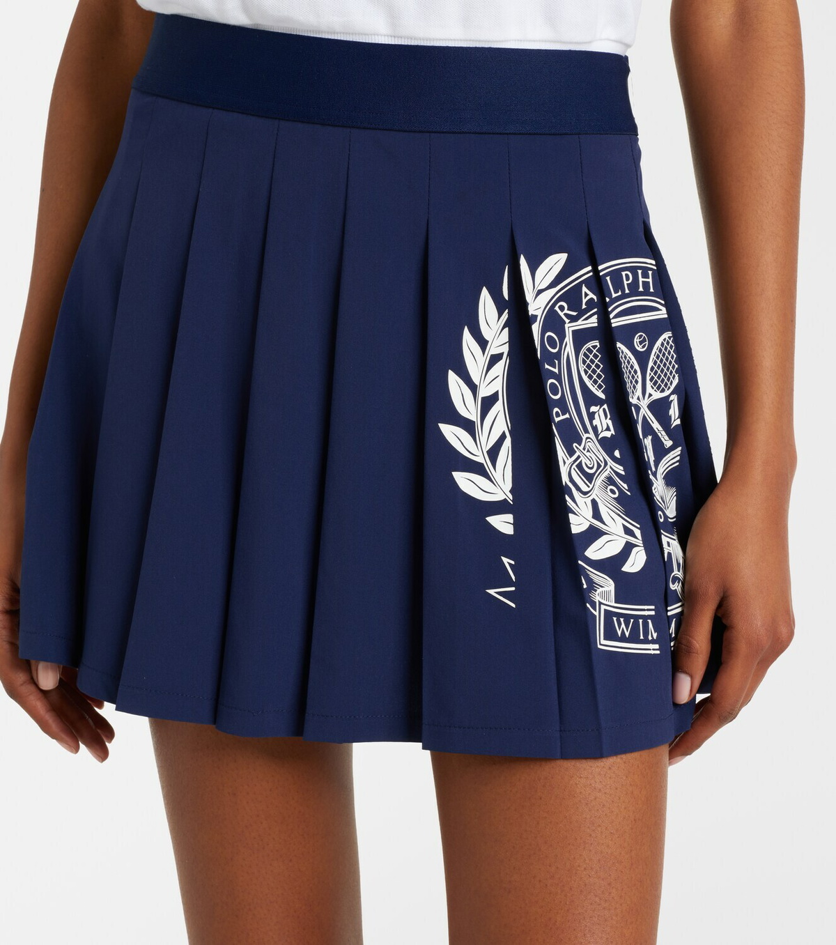 Polo Ralph Lauren x Wimbledon logo pleated tennis skirt