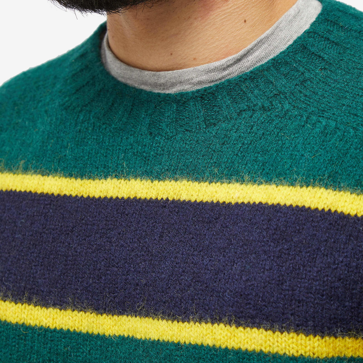 Howlin by Morrison Men's Howlin' Absolute Belter Stripe Crew Knit in Forest