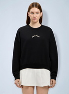 Palm Angels Curved Logo Crop Sweatshirt