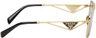 Prada Eyewear Gold Logo Plate Sunglasses