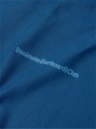 Stockholm Surfboard Club - Jes Logo-Embroidered Organic Cotton-Jersey Hoodie - Blue